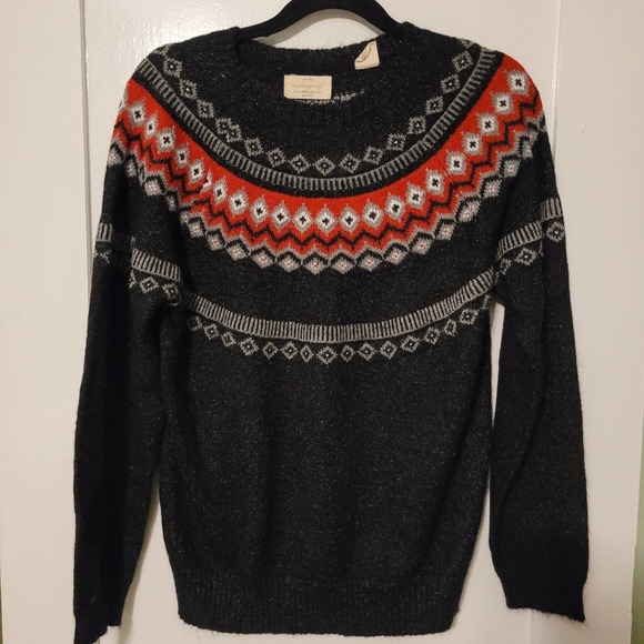 Weatherproof Other - Weatherproof Vintage Grey Sweater with Red/White Pattern - Size L